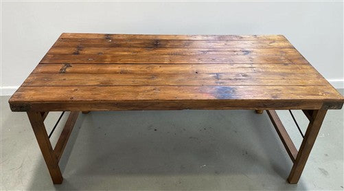 Wood Folding Table (72x36) Reclaimed Wood Farmhouse Dining Table A170