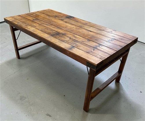 Wood Folding Table (72x36) Reclaimed Wood Farmhouse Dining Table A170