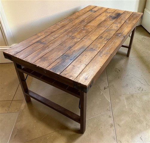 Wood Folding Table (72x36) Reclaimed Wood Farmhouse Dining Table A171