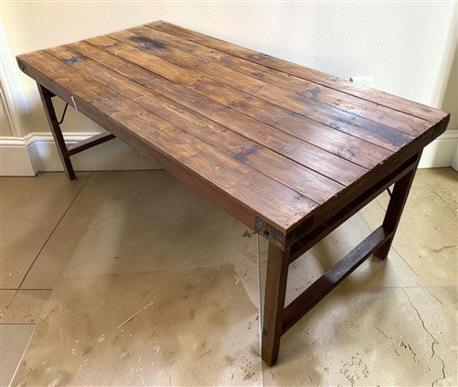 Wood Folding Table (72x36) Reclaimed Wood Farmhouse Dining Table A171