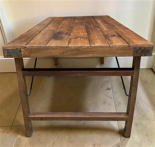 Wood Folding Table (72x36) Reclaimed Wood Farmhouse Dining Table A171