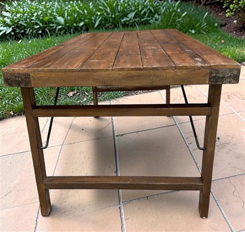 Wood Folding Table (72x36) Reclaimed Wood Farmhouse Dining Table A172