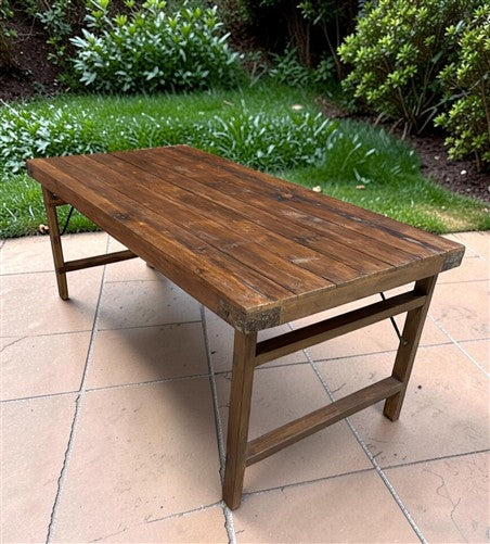 Wood Folding Table (72x36) Reclaimed Wood Farmhouse Dining Table A172