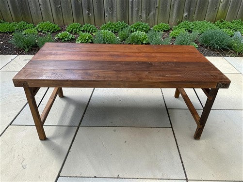Wood Folding Table (72x36) Reclaimed Wood Farmhouse Dining Table A174