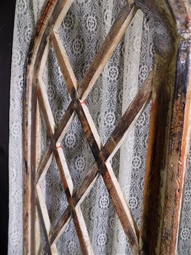 Home & Living > Home Decor > Home Accents - Large Farmhouse Lattice Window, Arched Lattice Window Frame, Rustic Home Decor...