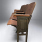 4 Vintage Wood Folding Theater Seats, Auditorium Seats, Entryway Bench, E12