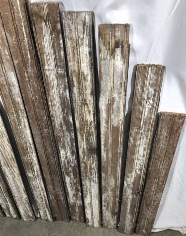 Craft Supplies & Tools > Raw Materials > Wood > Boards & Planks - Reclaimed Wainscoting Bead Board Pieces, Architectural S...