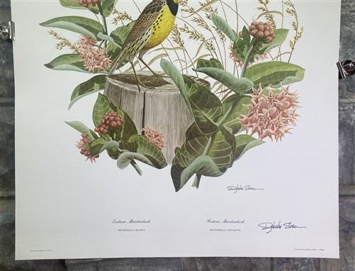 Art & Collectibles > Prints > Lithographs - Richard Sloan, Meadowlark, Signed Print, 28x22, Wade Collection, Plate 24 by T...