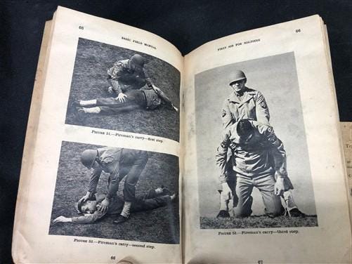 WW2 War Department Basic Field Manual, First Aid For Soldiers, 1943 Original