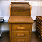 Home & Living > Furniture > Office Furniture > Filing Cabinets - Oak Roll Top Filing Cabinet with Register, Vintage McCask...