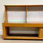 10' Wrapping Station, Vintage Store Counter, Built-in Display Back, Workbench