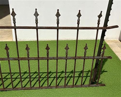 Home & Living > Outdoor & Gardening > Garden Decoration > Yard Art - Wrought Iron Vintage Fence Panel (94.5x42) Architectu...