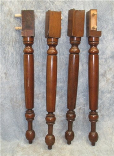 Home & Living > Furniture - Lot 4 Wooden Legs Table Support Bottom Chair Cabinet Dresser Vintage Furniture h by The Old Gr...