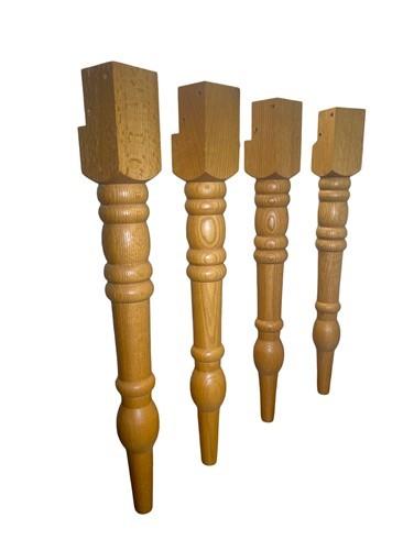 table legs - 4 Oak Table Legs, Chunky Farmhouse Legs, Turned Oak Spindles, Architectural by The Old Grainery (Furniture Pa...