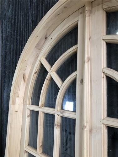 Home & Living > Home Improvement > Doors & Locks > Doors - Arched French Double Door (48x80) 14 Pane Glass Door European S...