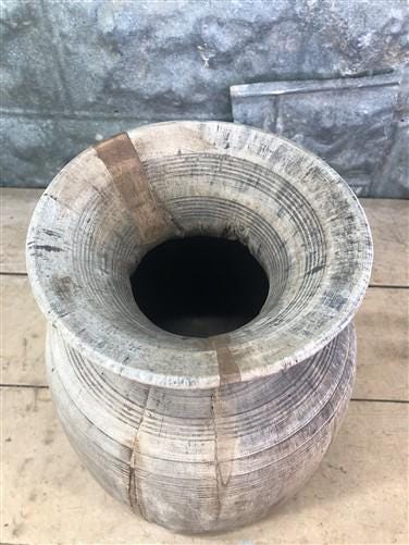 Home & Living > Home Decor > Home Accents > Vases - Wood Pot, Round Water Jug, Planter Urn, Flower Frog Display, Farmhouse...