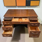 Home & Living > Furniture > Office Furniture > Desks - 50" Walnut Desk, Vintage Wood Farmhouse Table, Home Office Desk, Co...
