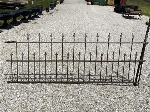 Wrought Iron Vintage Fence Panel (97.5x37.5) Architectural Salvage, Garden A18
