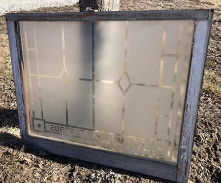 Home & Living > Home Improvement > Windows - Etched Frosted Clear Glass Vintage Church Window, Architectural Art Glass, I...