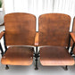 Home & Living > Furniture - 5 Vintage Wood Folding Theater Seats, Auditorium Seats, Entryway Bench, E16 by The Old Grainery