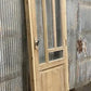 Antique French Single Door (27.5x82) Glass Pane Door with Jamb, Encased Door T57