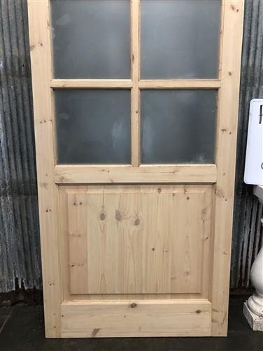 French Single Door (36x96.5) 8 Pane Frosted Glass Door European Styled FM26