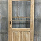 Antique French Single Door (32.5x92) Glass Pane Door with Jamb, Encased Door T46