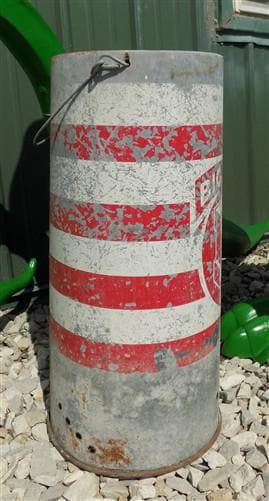 Big H Equipment Chicken Feeder, Vintage Galvanized Tin Chicken Feed Dispenser A