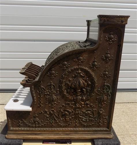 Art & Collectibles > Collectibles > Coins & Money - 1913 NCR National Cash Register 1321158 Model 313 Vintage Candy Store...