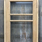 Antique French Single Door (25.5x83) Glass Pane Door with Jamb, Encased Door T8