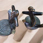 Home & Living > Home Decor > Home Accents > Bookends - Nautical Ship Anchor Rope Bronze Bookends, Vintage Library, Brass D...