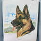 Art & Collectibles > Prints > Lithographs - Ernest Hart, German Shepherd, Signed Dog Print, 16x20, Wade Collection, A by T...