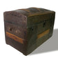 Small Steamer Trunk, Immigrant Trunk, Vintage Wood Metal Blanket Storage Chest A