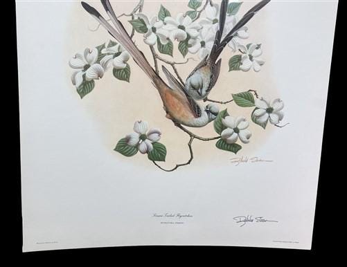 Art & Collectibles > Prints > Lithographs - Richard Sloan, Flycatcher, Signed Print, 28x22, Wade Collection, Plate 28 by T...
