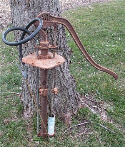 Well pump - Myers Ashland Barrel Pump Cast Iron Pitcher Vintage Gas Station Sign Well Water, by The Old Grainery (Barrel p...