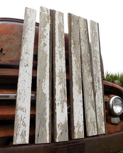 6 Barn Wood Reclaimed Planks, Wall Siding Boards, Vintage Art Craft Lumber, A67