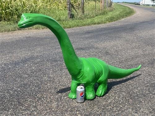 Dinosaur Brachiosaurus, Cast Aluminum Statue, Outdoor Yard Art, Brontosaurus