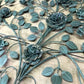 Home & Living > Home Decor > Wall Decor > Wall Hangings - 1967 Turner Mfg Floral Metal Wall Art, MCM Mid Century Green Gol...