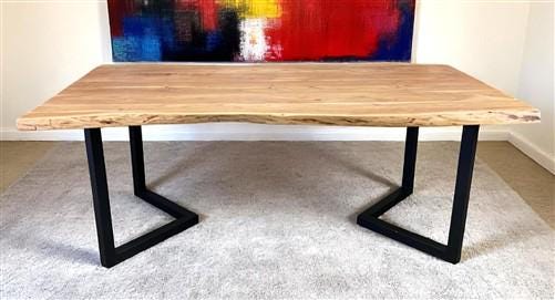 Home & Living > Furniture > Office Furniture > Desks - Live Edge Table, Acacia Wood Table (78x42) Dining Kitchen Table, Co...
