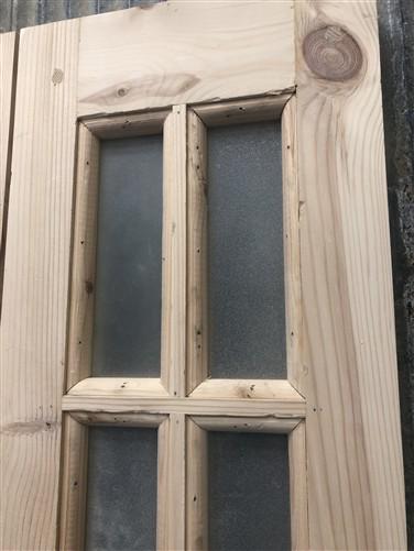 French Double Door (21x80.5) 6 Pane Frosted Glass Door European Styled EM52