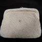 Bags & Purses > Handbags > Clutches & Evening Bags - Ivory White Seed Beaded Satin Bridal Formal Evening Bag Clutch Coin P...
