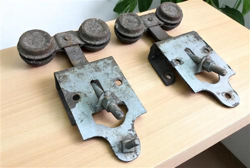 Home & Living > Home Improvement > Hardware - Vintage Pocket Door Hardware, Barn Door Rolling Architectural Salvage A10 by...