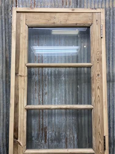 Antique French Single Door (27x91.5) Glass Pane Door with Jamb, Encased Door T28
