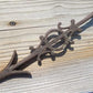Weathervane Ruby Red Glass Tail Lightning Rod No Ball Arrow Pointer Vintage H