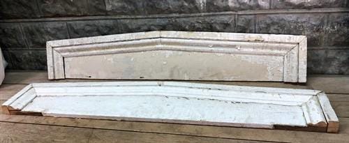 Pair Crown Molding Headers, Trim Door Window Pediment Architectural Salvage B41