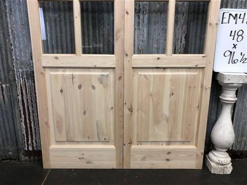 French Double Door (48x96.5) 8 Pane Glass Door European Styled EM48