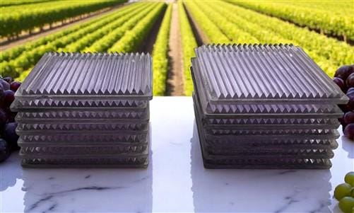 Art & Collectibles > Glass Art > Suncatchers - Luxfer Prism Purple Plaine Glass Tiles, Architectural Salvage Tiles, Luxfer...