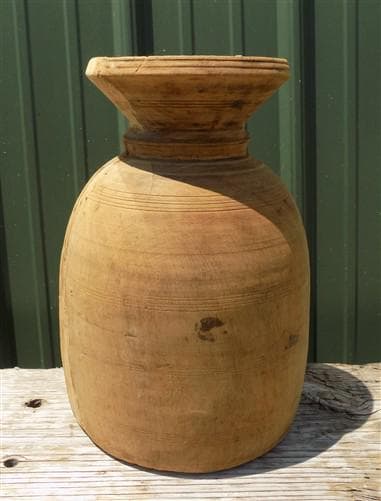 Water Jug, Wood Pot, Wood Vase, Rustic Planter, Modern Farmhouse, European N