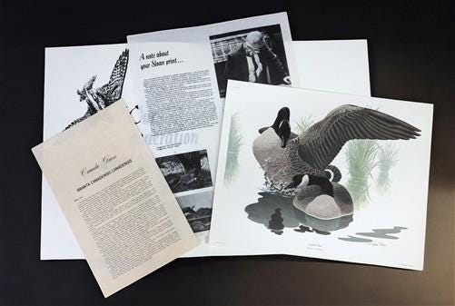Art & Collectibles > Prints > Lithographs - Richard Sloan, Canada Goose, Signed Print, 11x14, Essay, Sketches, Plate 16 by...