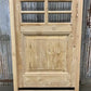 Antique French Single Door (29.5x88) Glass Pane Door with Jamb, Encased Door T24